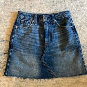 Vintage wash denim skirt